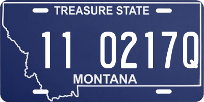 MT license plate 110217Q