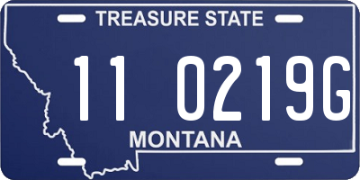 MT license plate 110219G