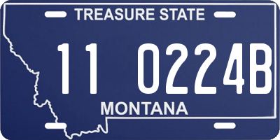 MT license plate 110224B
