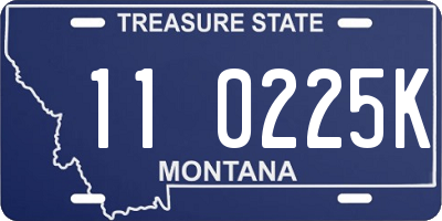 MT license plate 110225K