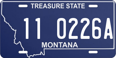 MT license plate 110226A