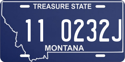 MT license plate 110232J