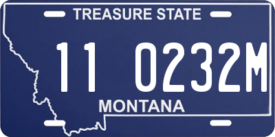 MT license plate 110232M