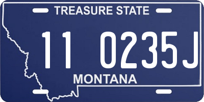 MT license plate 110235J