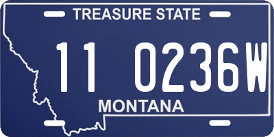 MT license plate 110236W