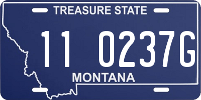 MT license plate 110237G