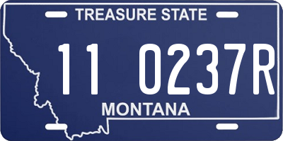 MT license plate 110237R