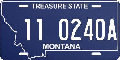 MT license plate 110240A