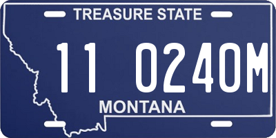 MT license plate 110240M