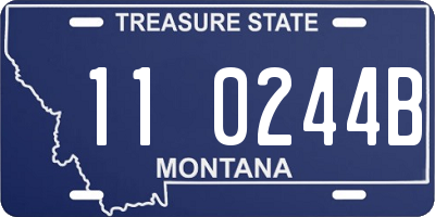 MT license plate 110244B