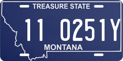 MT license plate 110251Y