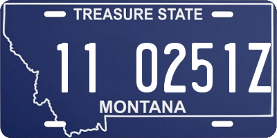 MT license plate 110251Z