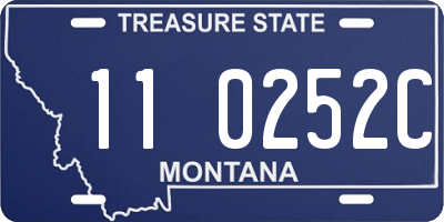 MT license plate 110252C