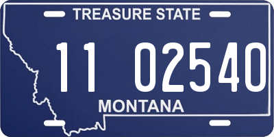 MT license plate 110254O