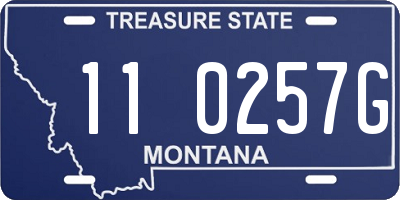 MT license plate 110257G