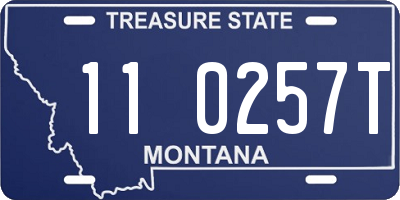 MT license plate 110257T