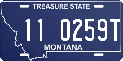 MT license plate 110259T