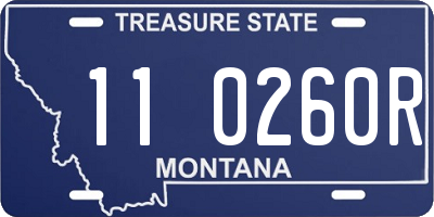 MT license plate 110260R