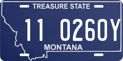 MT license plate 110260Y