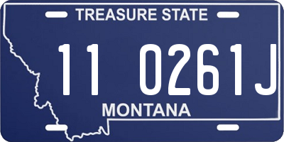 MT license plate 110261J