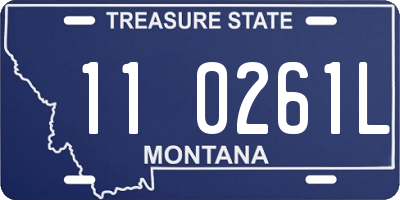 MT license plate 110261L