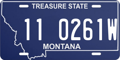 MT license plate 110261W