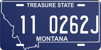 MT license plate 110262J
