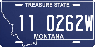 MT license plate 110262W