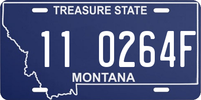 MT license plate 110264F
