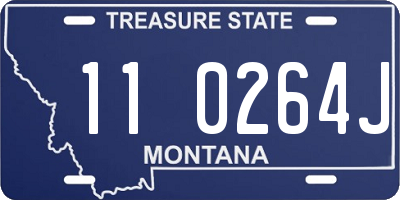 MT license plate 110264J