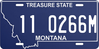 MT license plate 110266M