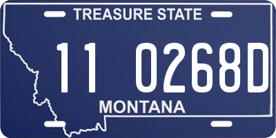 MT license plate 110268D