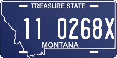 MT license plate 110268X