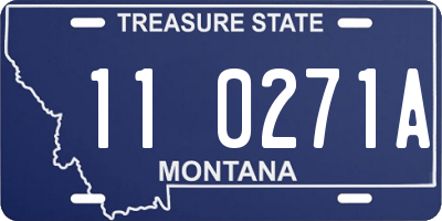 MT license plate 110271A