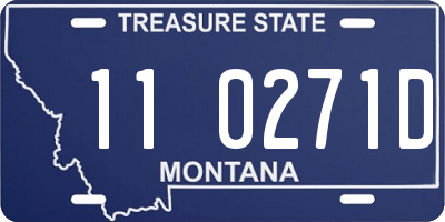 MT license plate 110271D