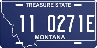 MT license plate 110271E