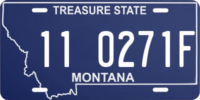 MT license plate 110271F