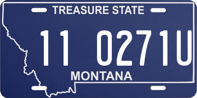 MT license plate 110271U