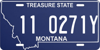 MT license plate 110271Y