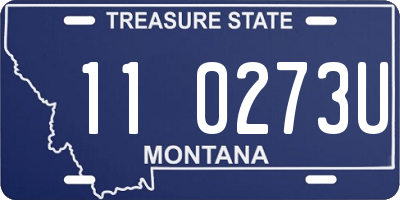 MT license plate 110273U