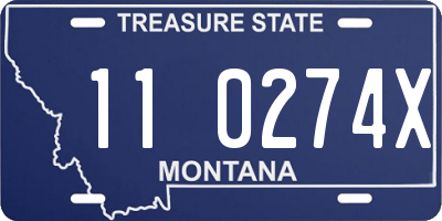 MT license plate 110274X