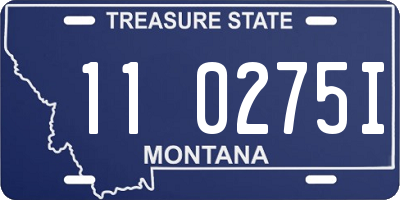 MT license plate 110275I