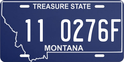 MT license plate 110276F