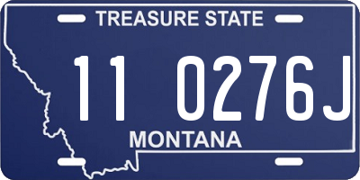 MT license plate 110276J