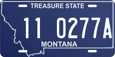 MT license plate 110277A