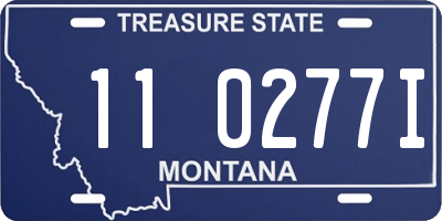 MT license plate 110277I