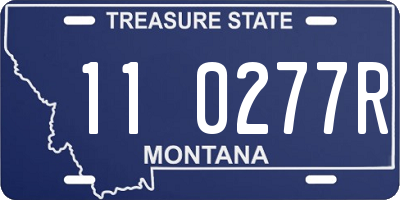 MT license plate 110277R