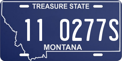 MT license plate 110277S