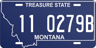 MT license plate 110279B