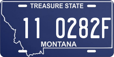 MT license plate 110282F